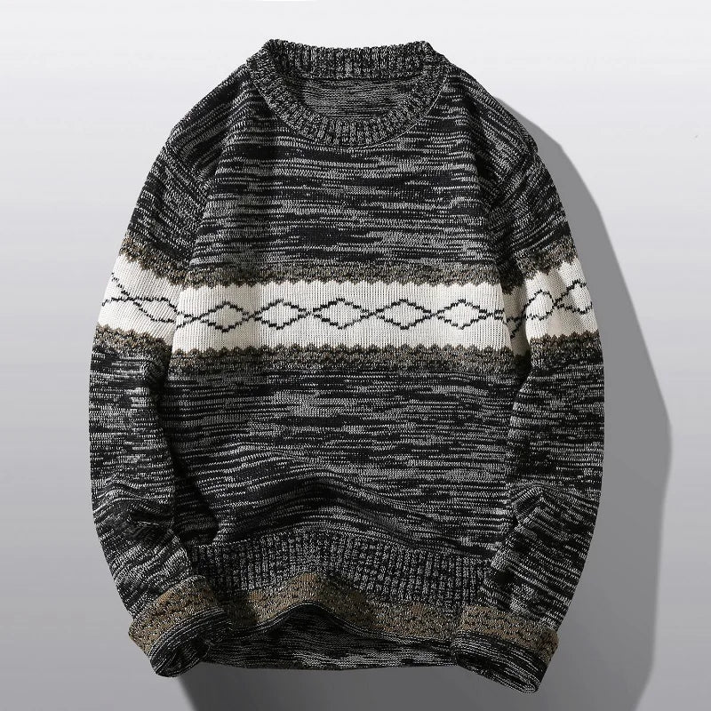 Classic Crew Neck Winter Sweater for Men