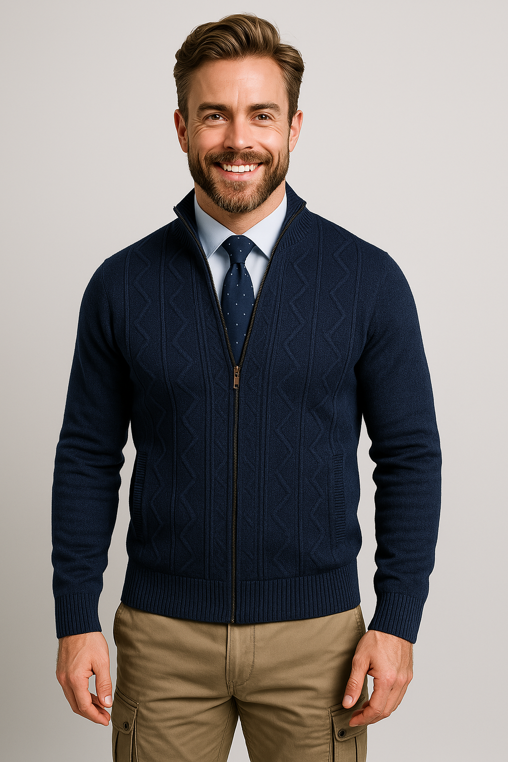 Smart Casual Knitted Men's Cardigan