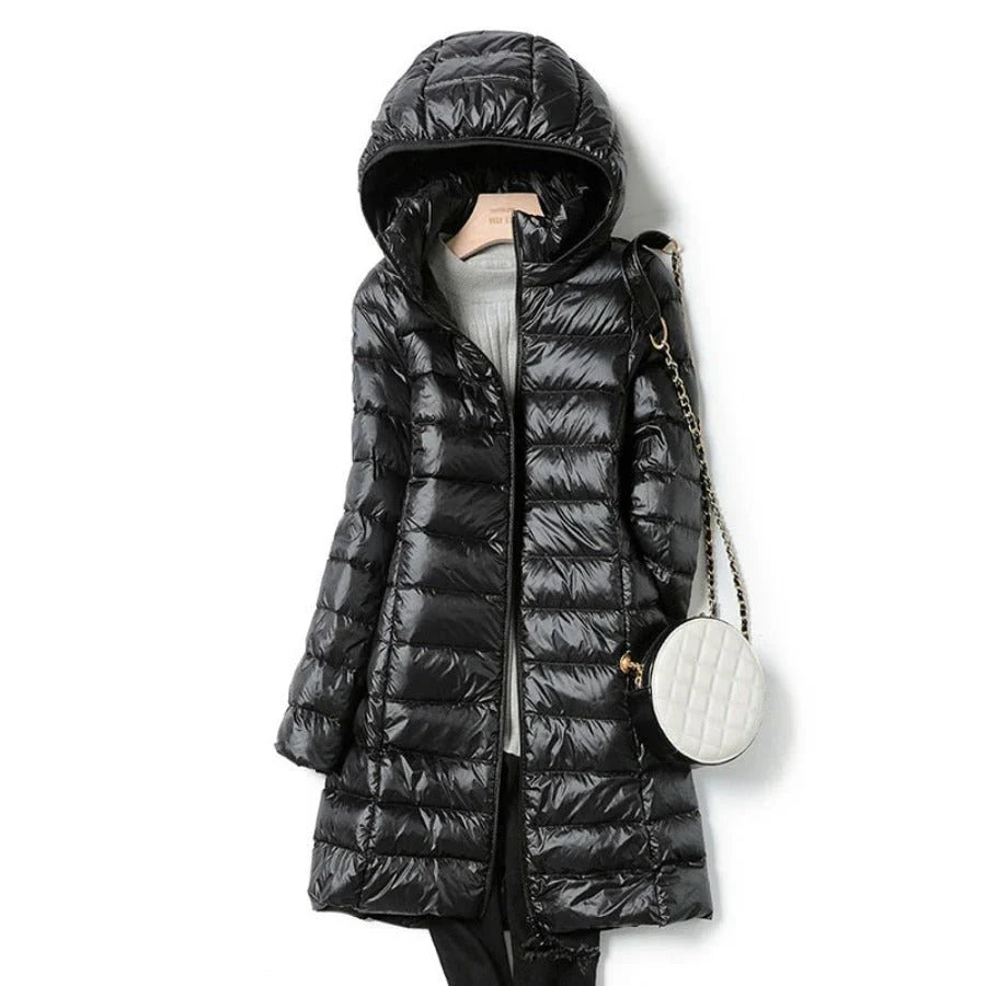 Women's Long Hooded Puffer Jacket