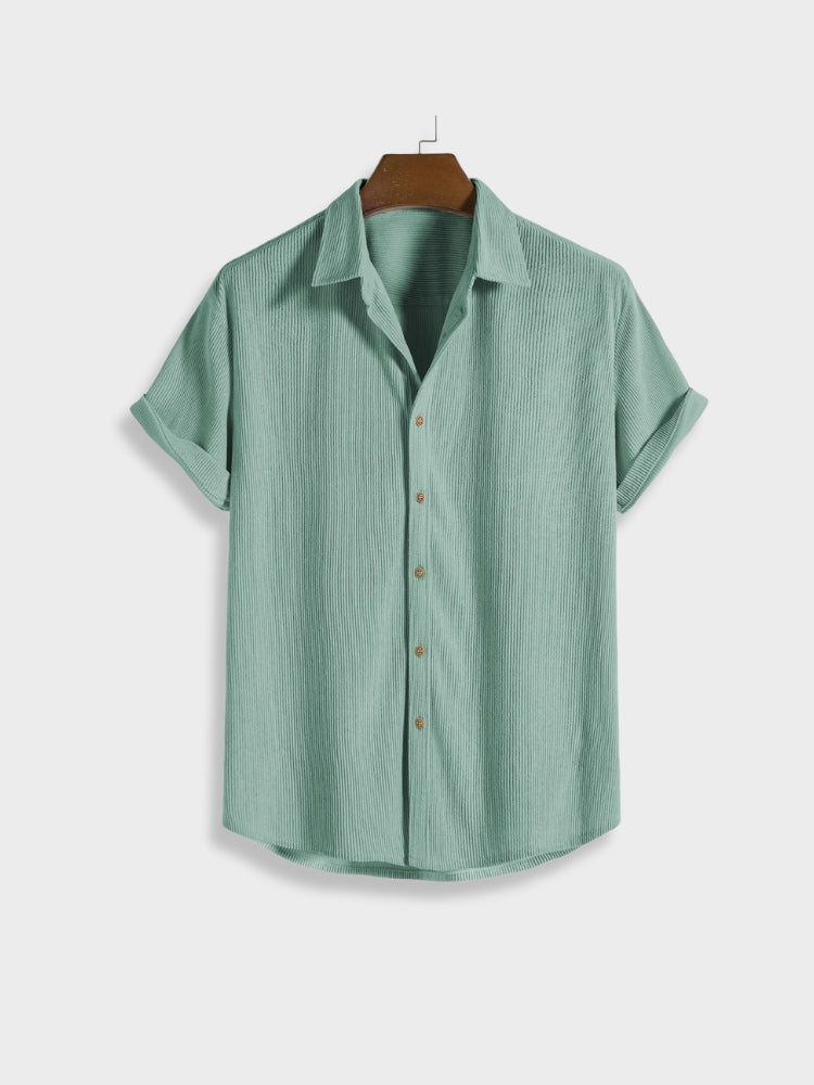 Button Up Corduroy Summer Set for Men