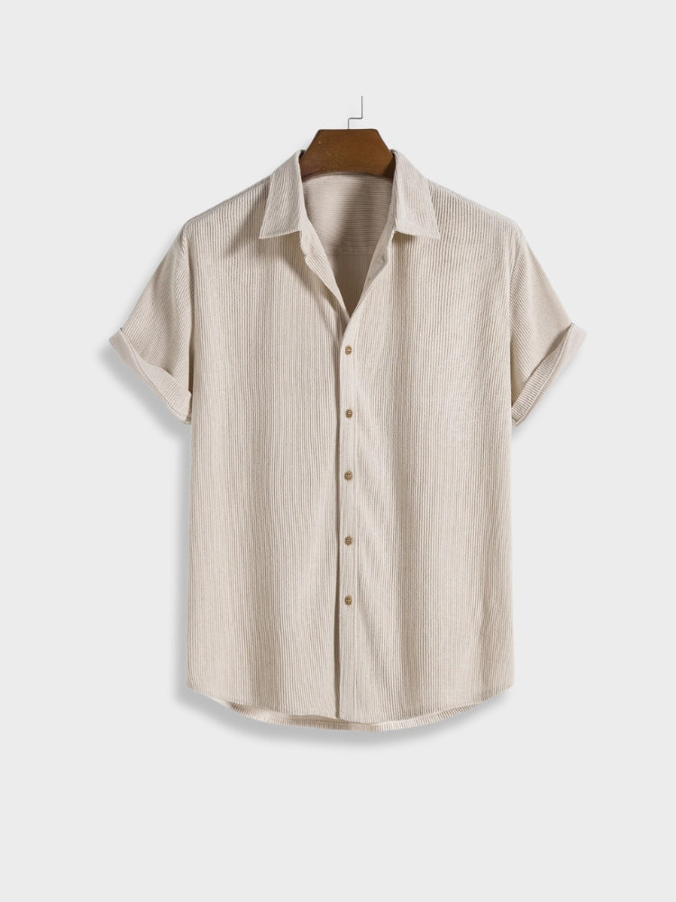 Button Up Corduroy Summer Set for Men
