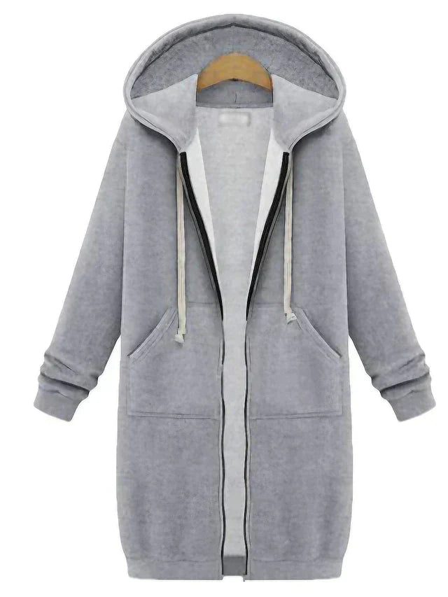 Women's Modern Long Hoodie Jacket