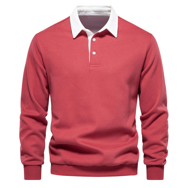 Modern All-season Polo Sweater for Men