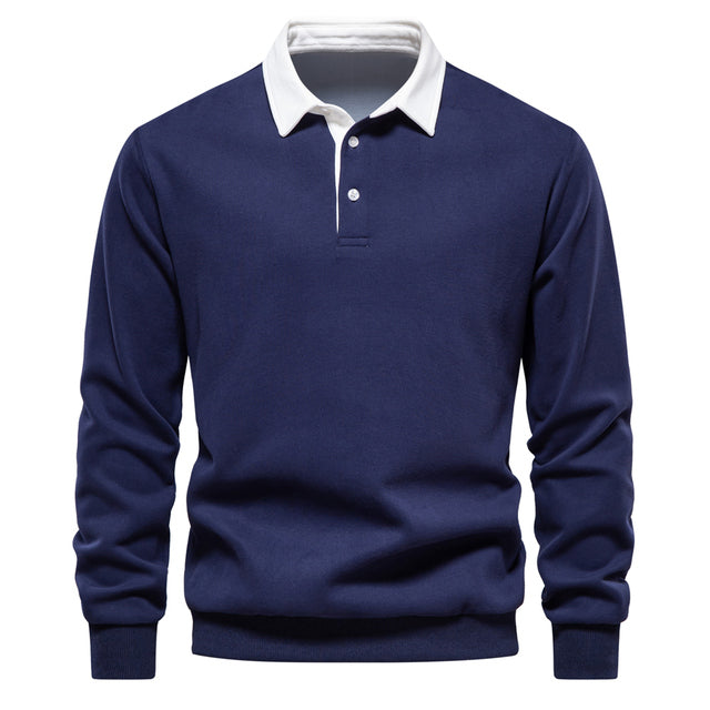 Modern All-season Polo Sweater for Men