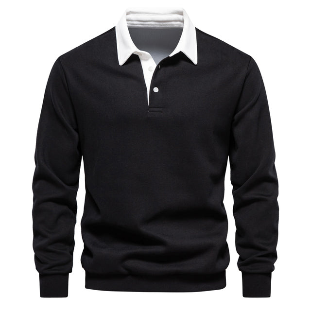 Modern All-season Polo Sweater for Men