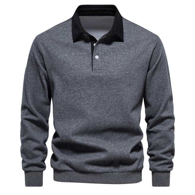 Modern All-season Polo Sweater for Men