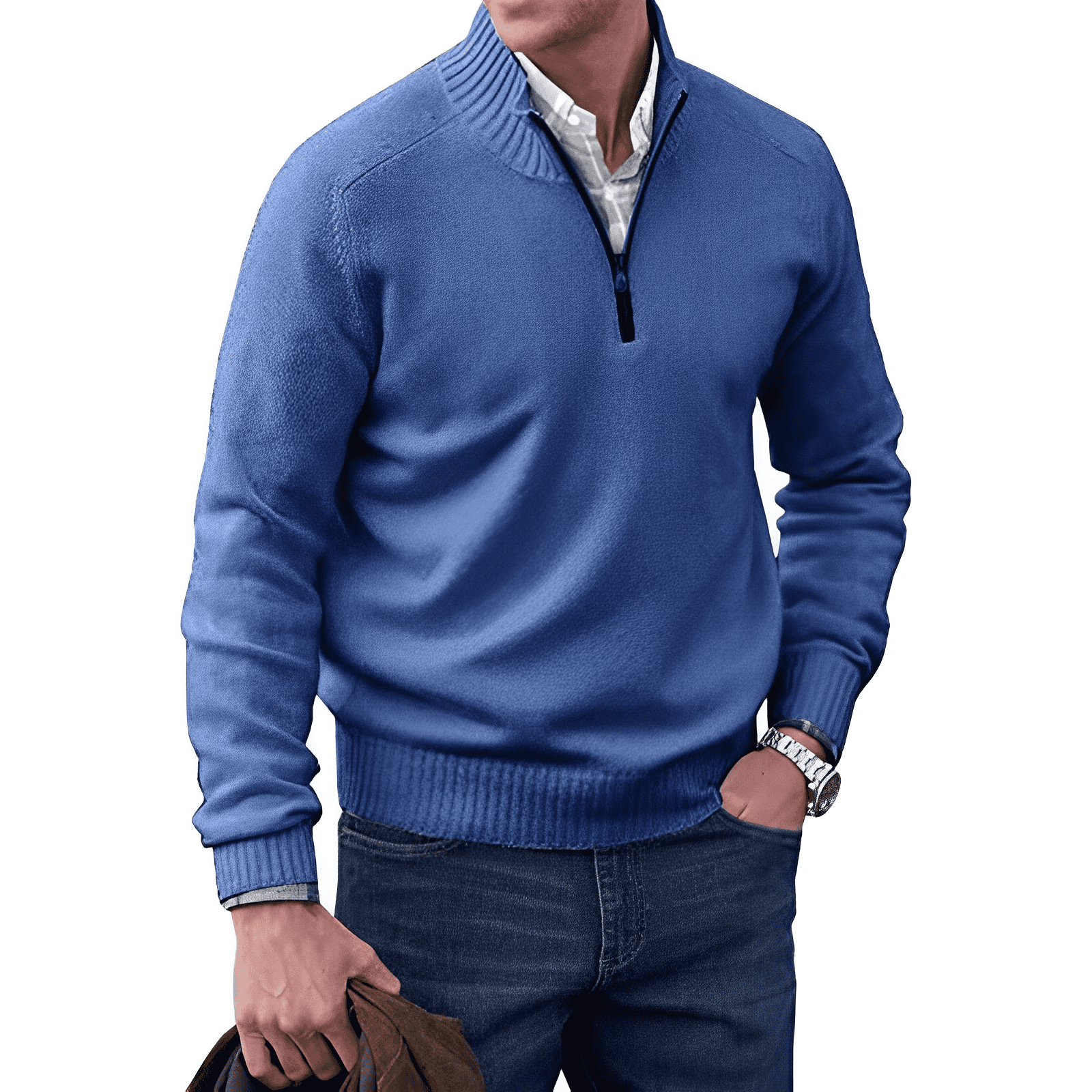 Smart-casual Men´s Zip-up  Sweater