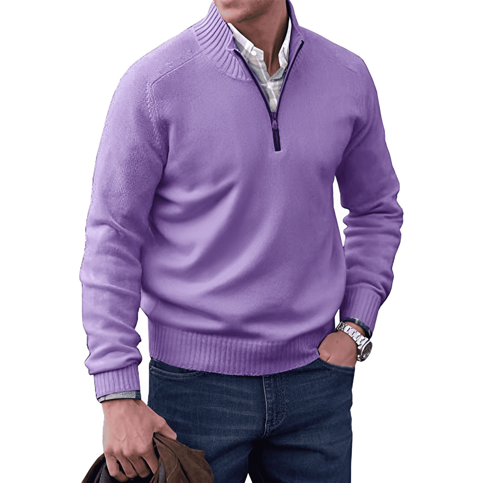 Smart-casual Men´s Zip-up  Sweater