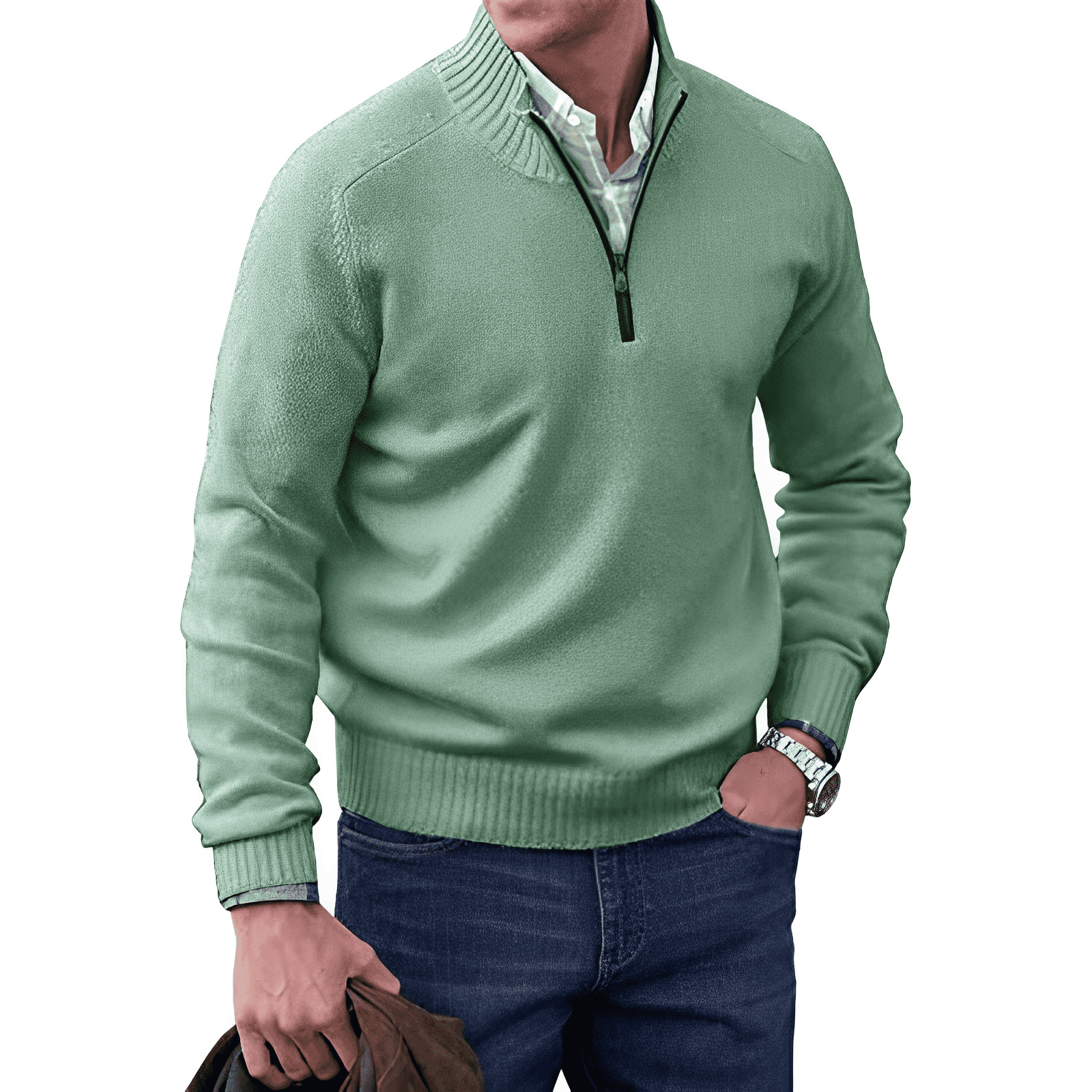 Smart-casual Men´s Zip-up  Sweater