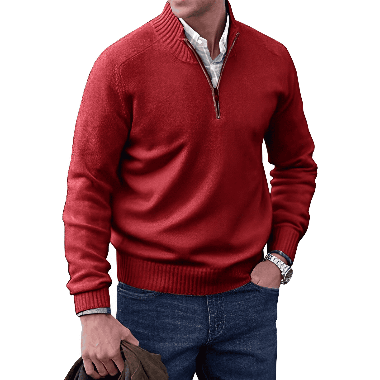 Smart-casual Men´s Zip-up  Sweater