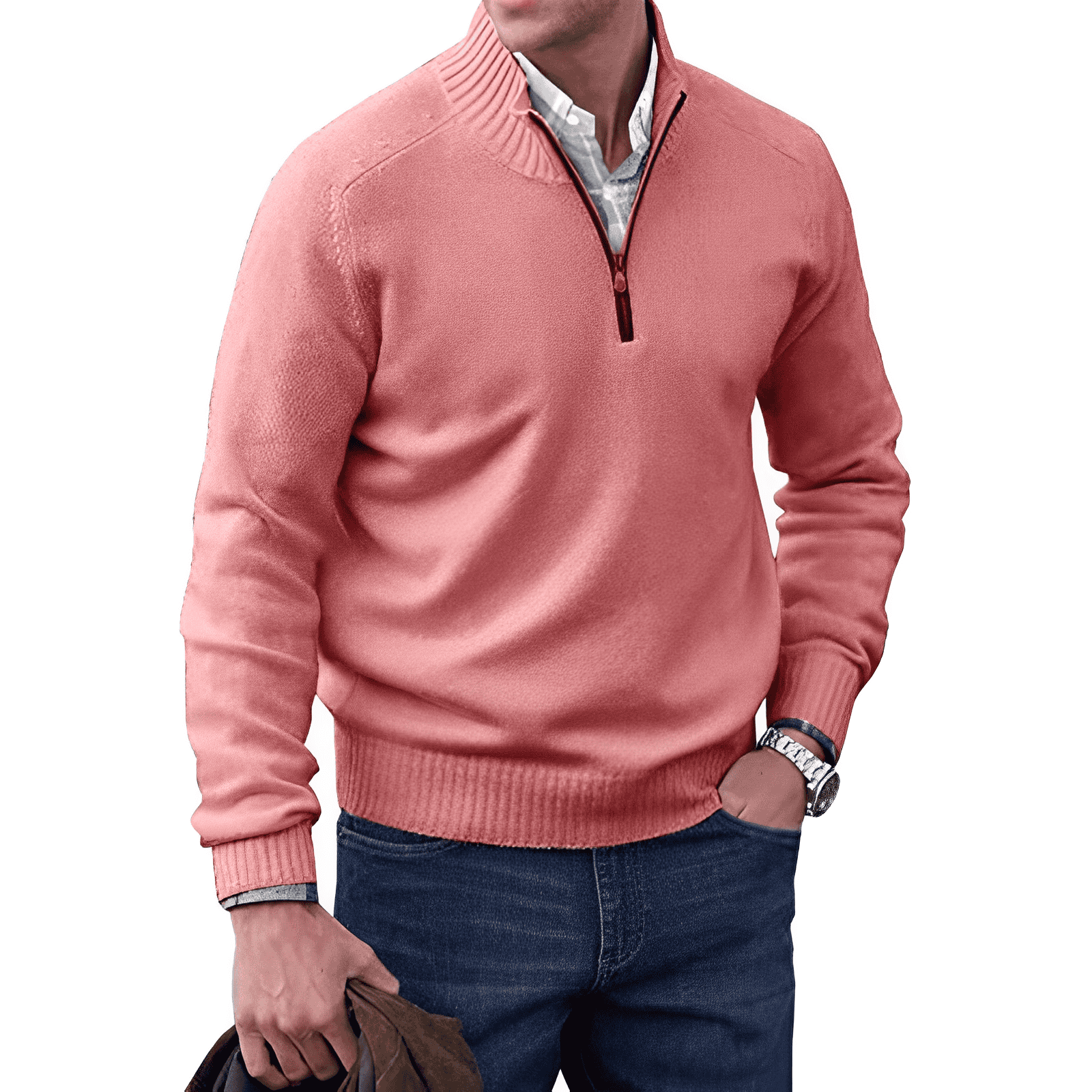 Smart-casual Men´s Zip-up  Sweater