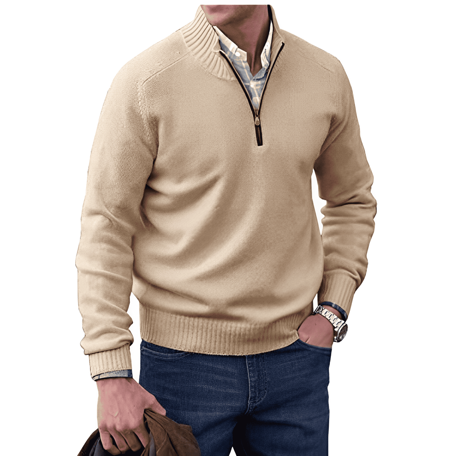 Smart-casual Men´s Zip-up  Sweater